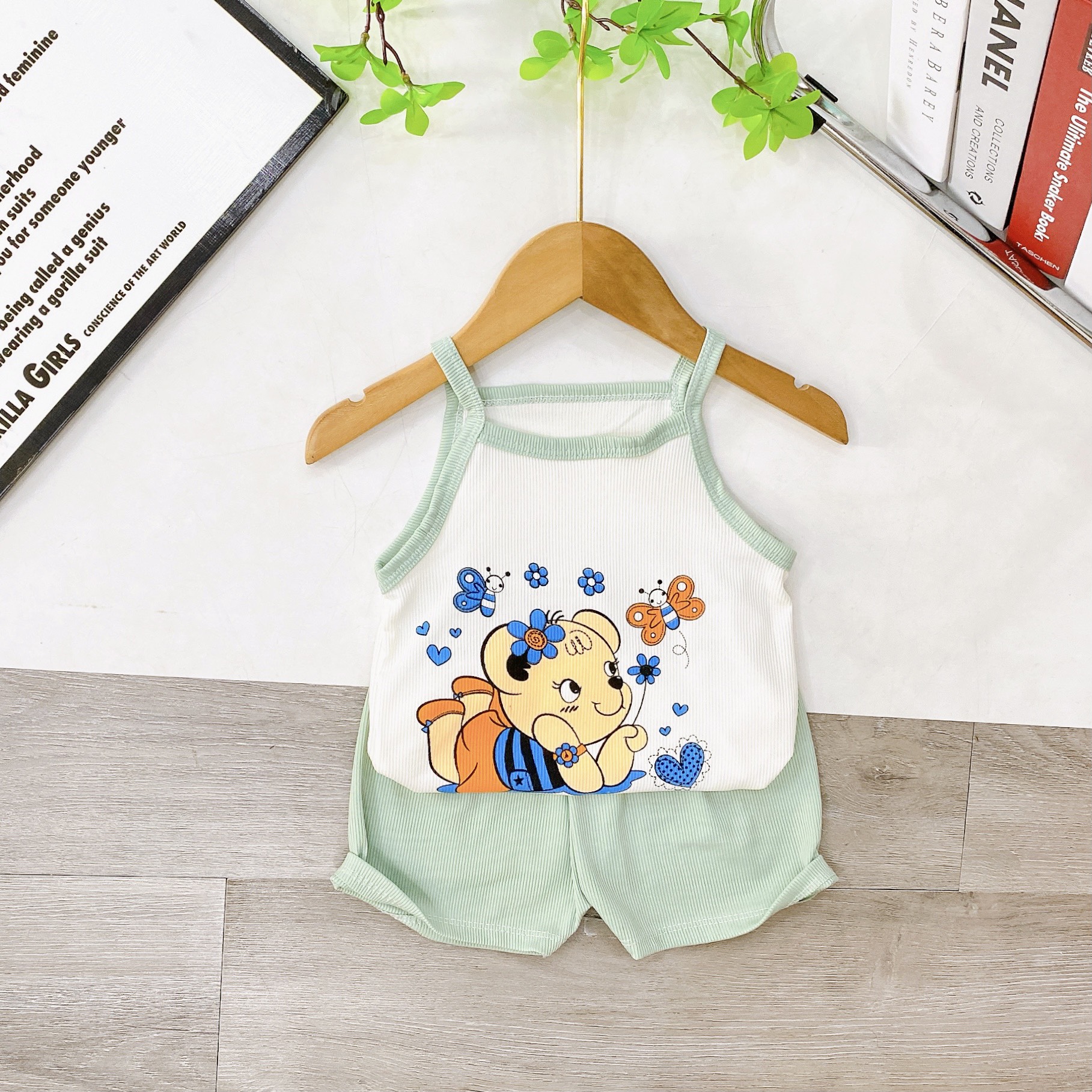 (Có chọn mẫu) Bộ thun tăm lạnh cao cấp cho bé từ 6-16kg