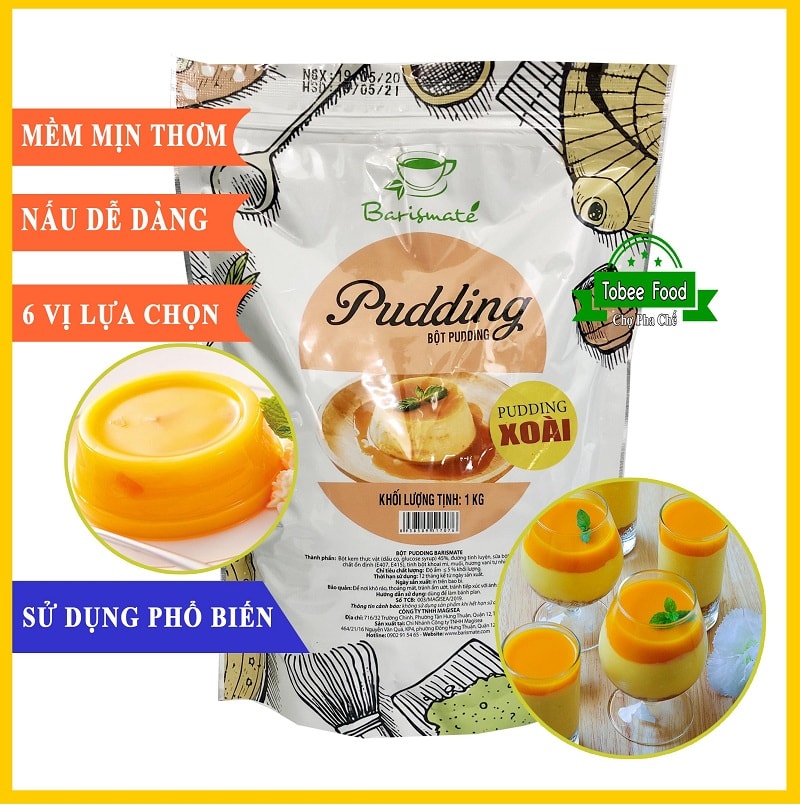 SIÊU THƠM NGON - BỘT PUDDING BARISMATE 1KG | PUDDING TRÀ SỮA NGON