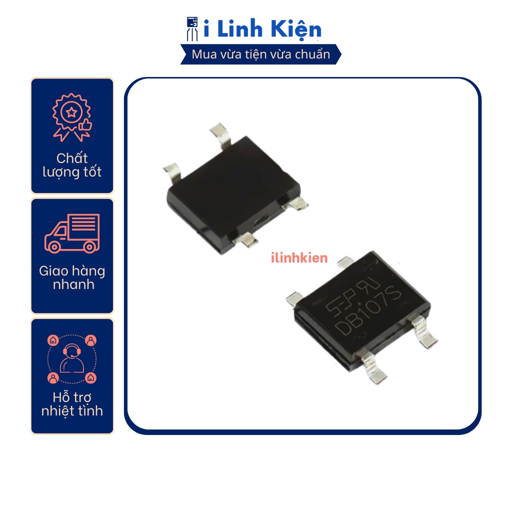 Db107s diode cầu 1a 1000v sop-4