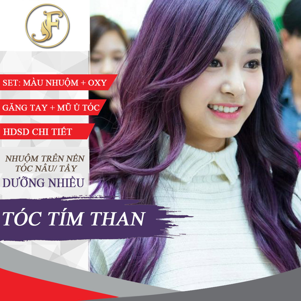 [HCM]Thuốc Nhuộm Tóc Màu Tím Than Johnny Feel-tặng oxy