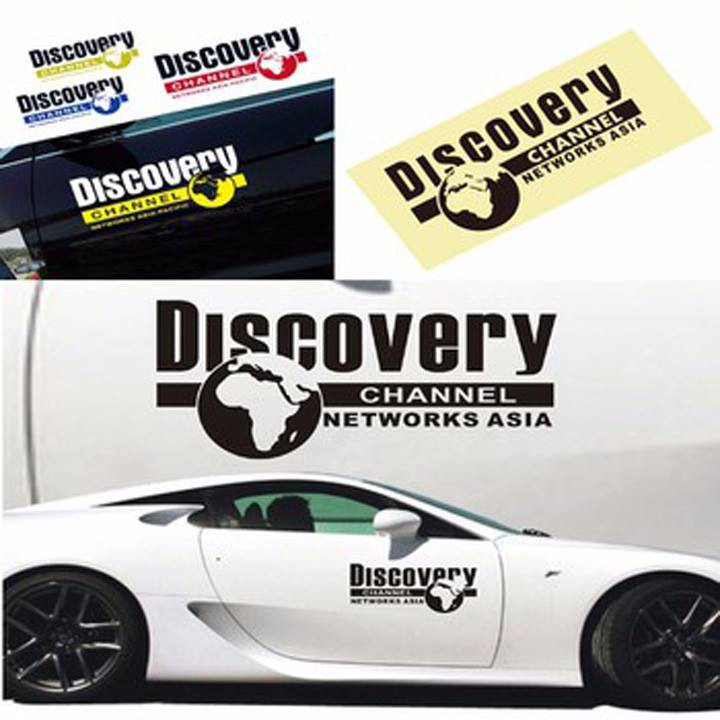Hình dán DISCOVERY CHANNEL  ( Kích thước 25cm x 9.5cm )