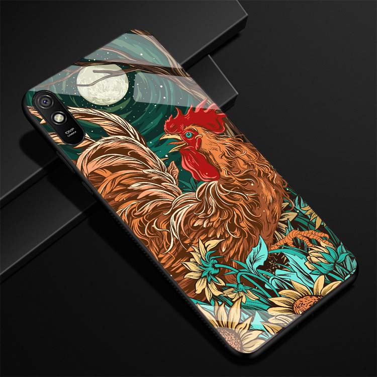 Ốp Xiaomi Redmi 9A Lưng kính cường lực Sáng Bóng