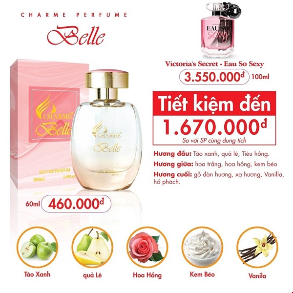 Mẫu thử nước hoa nữ Belle 1.2ml