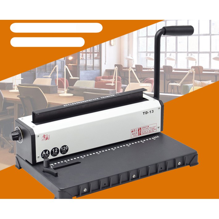 Máy đóng gáy lò xo kẽm sắt vuông 34 lỗ dành cho văn phòng tiệm Photocopy