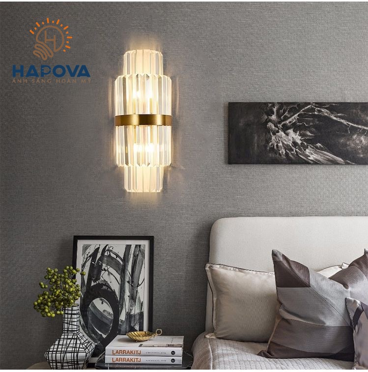 Đèn tường phòng ngủ pha lê HAPOVA NICA PH1B