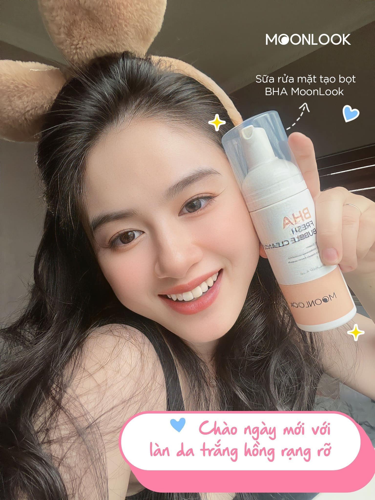 Sữa rửa mặt tạo bọt Moonlook 150ml