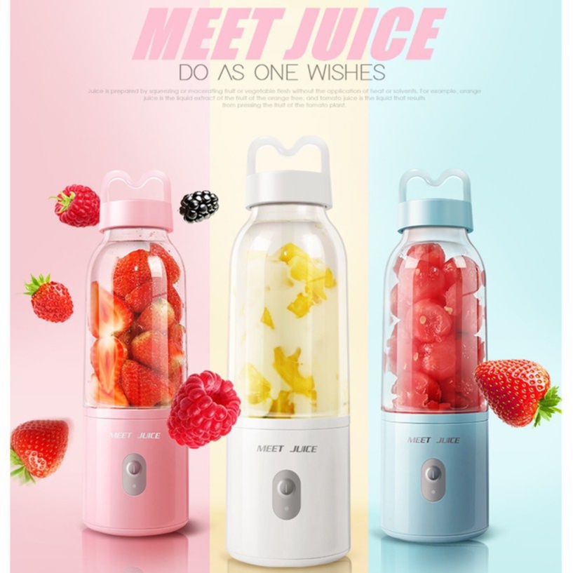 Máy xay sinh tố mini - máy xay cầm tay máy xay sinh tố cầm tay mini - meet juice - juicer cup - máy xay sinh tố cầm tay mini meet juice công suất 150w dung tích 500ml 4 lưỡi dao inox 304