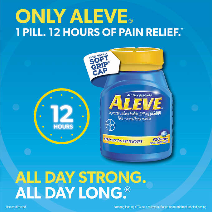 Aleve 220mg - 320 viên [Hàng Mỹ Chính Hãng]