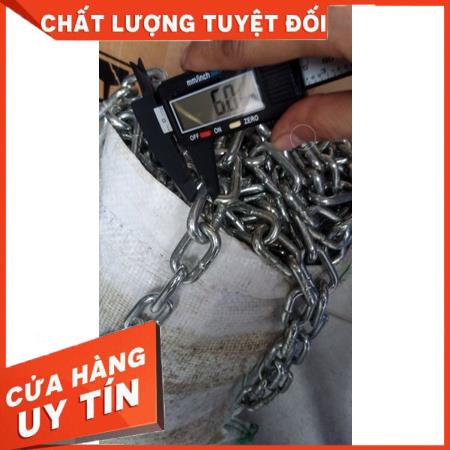 1m Dây xích sắt mạ kẽm dày 6li chắc chắn,dây xích
