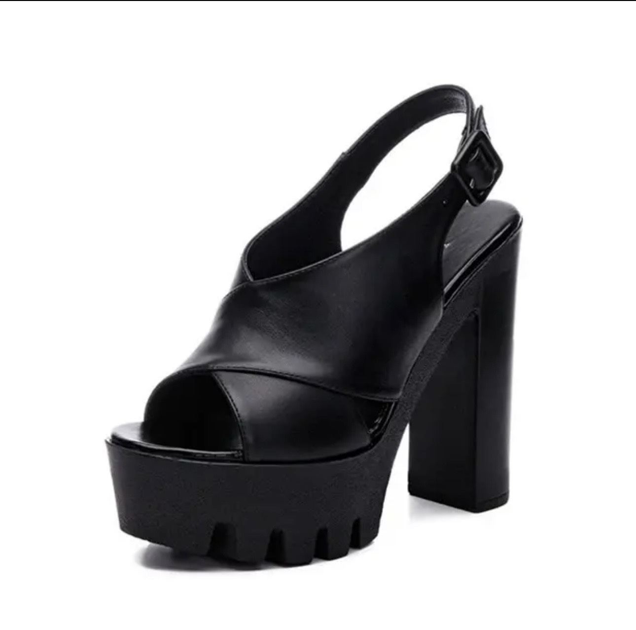 GIÀY SANDAL CAO GÓT QUAI KHOÉT CHÉO 14P