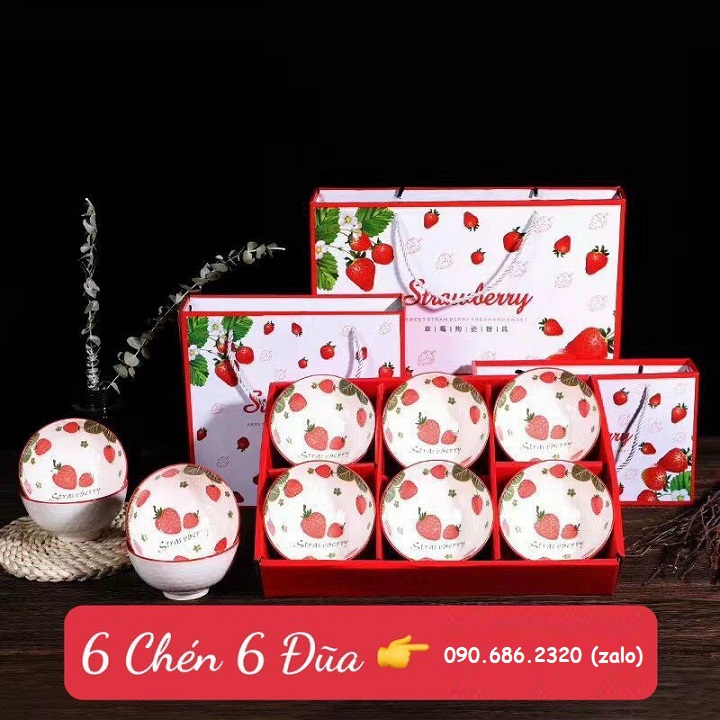 bộ chén sứ ăn cơm kèm đũa - bộ chén sứ