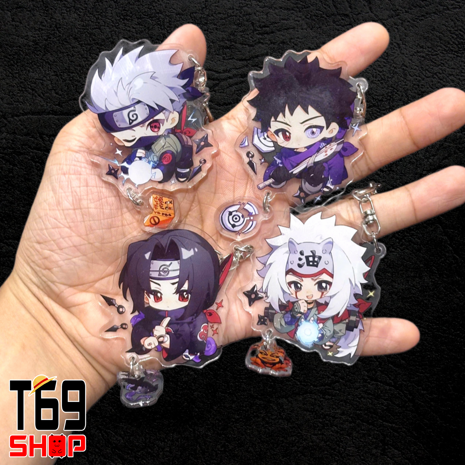 Móc khóa mica anime Naruto - Cute ver (Loại cao cấp - Hình in ép giữa 2 mặt mica) [T69 Shop]