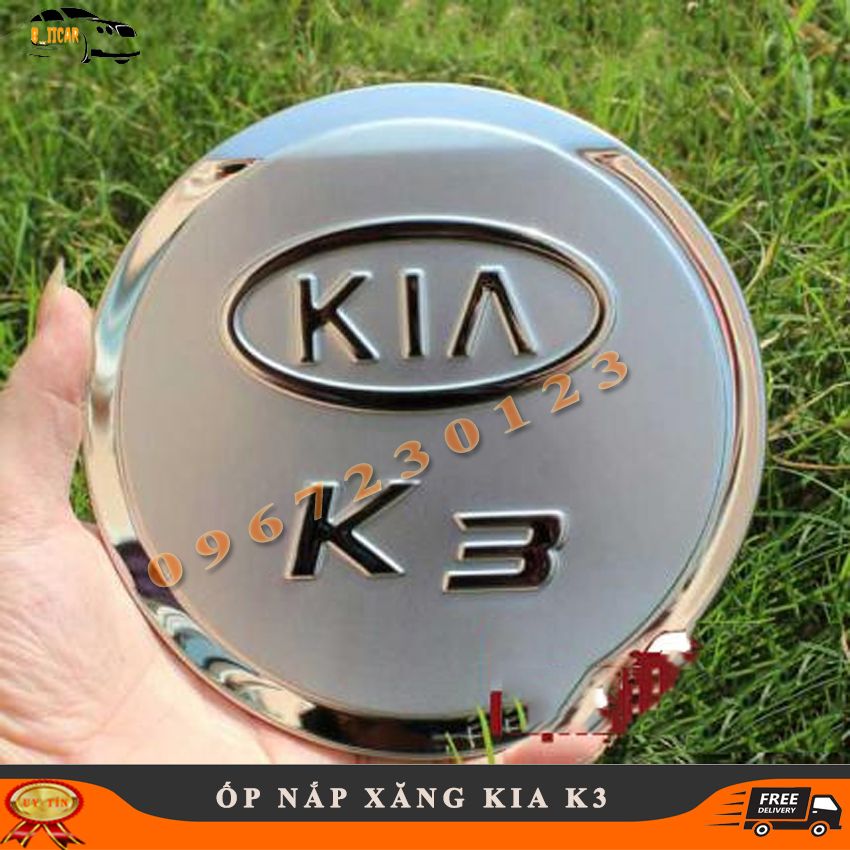 Ốp nắp Bình xăng Kia K3 inox