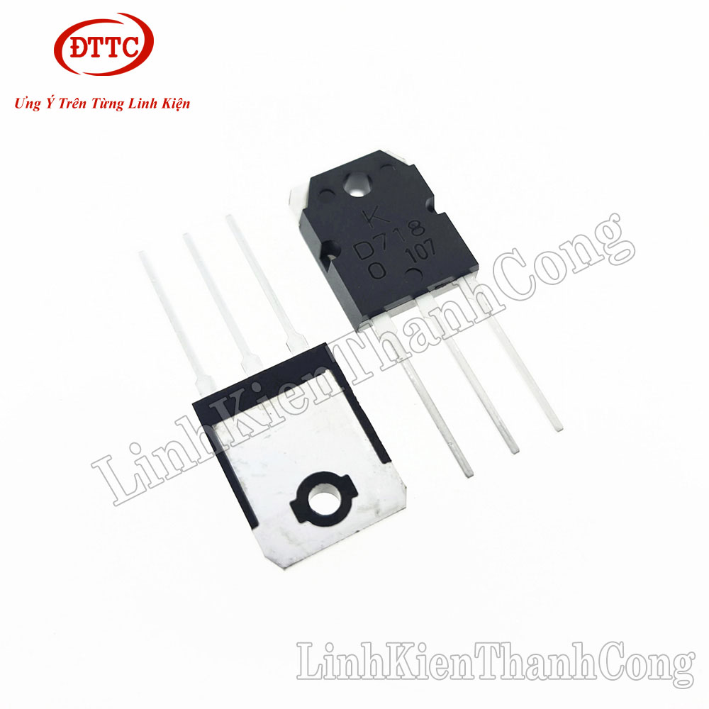D718 TRANS NPN 8A 120V TO3P Lưng Bạc (Hàng KEC)