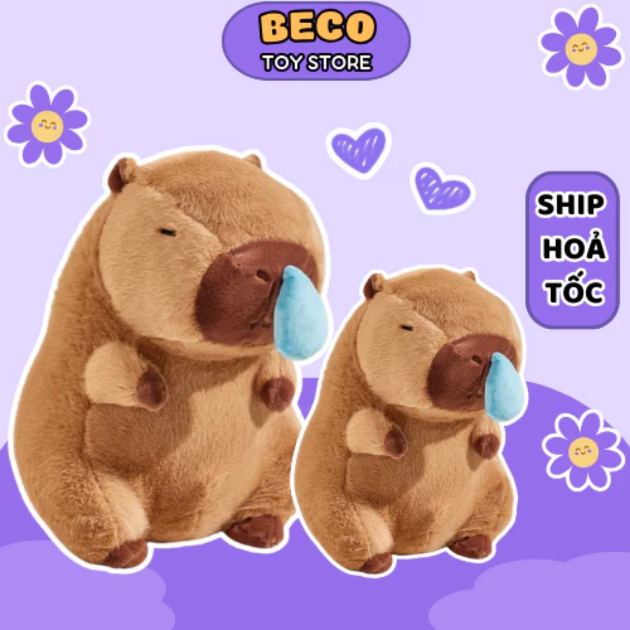 Gấu Bông Capybara Chảy Nước Mũi Êm Mịn Dễ Thương