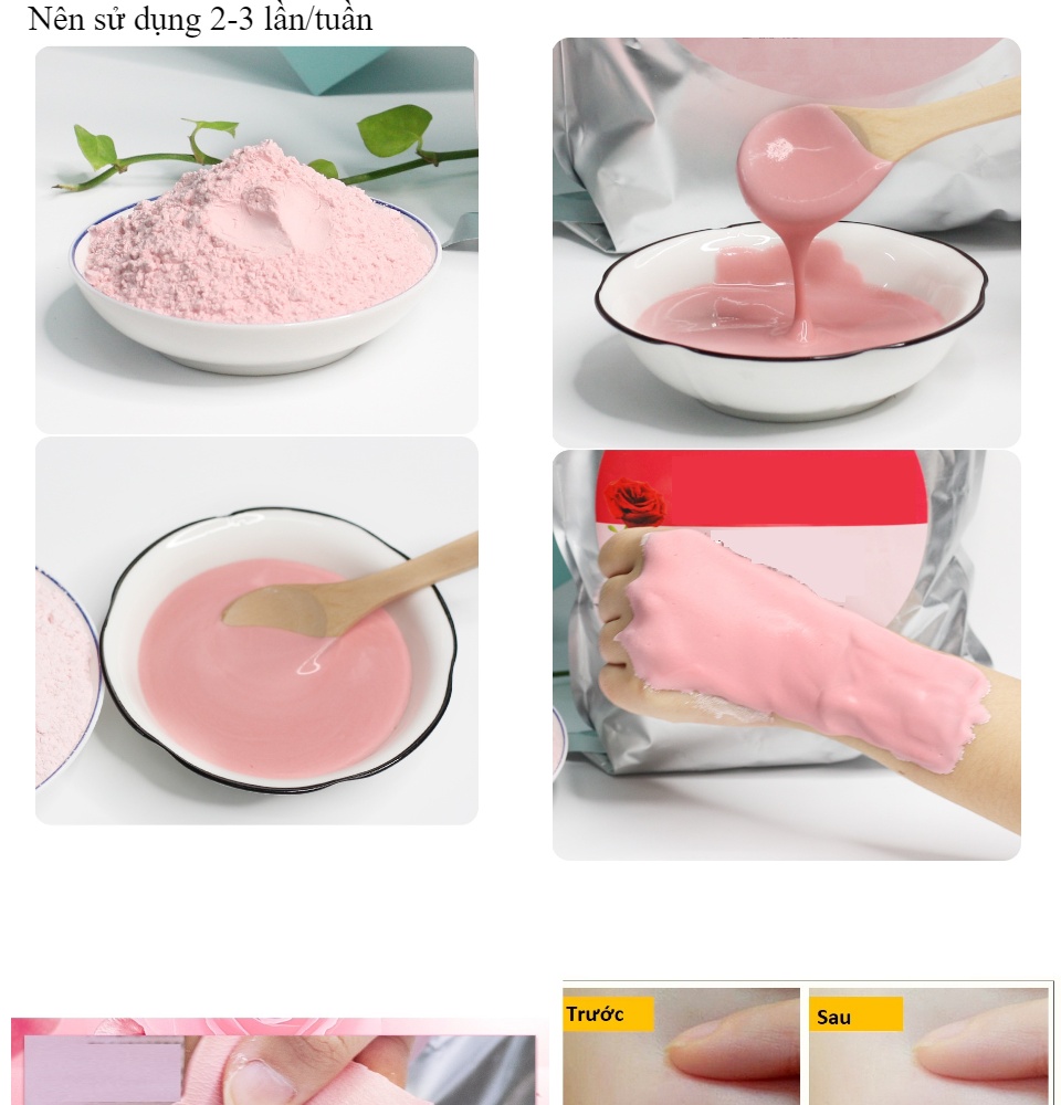 Bột mặt nạ dẻo Hoa Hồng cao cấp (Bột mặt nạ dẻo)