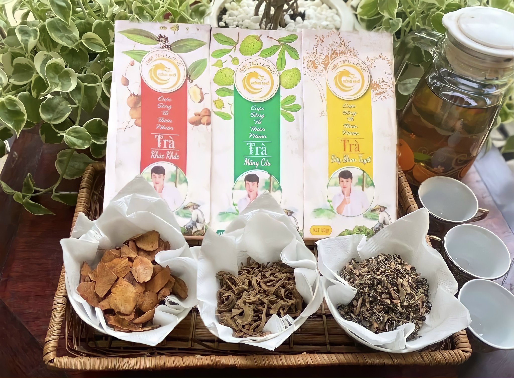 2 peu long dragon tea materials