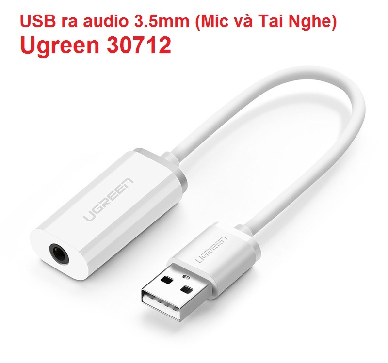 Bảng giá Cáp chuyển USB ra audio 3.5mm (Mic và Tai Nghe) Ugreen 30712 Phong Vũ