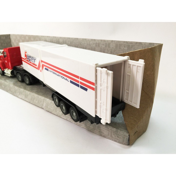 ĐỒ CHƠI TRẺ EM MÔ HÌNH XE CONTAINER ĐẦU SẮT CAO CẤP