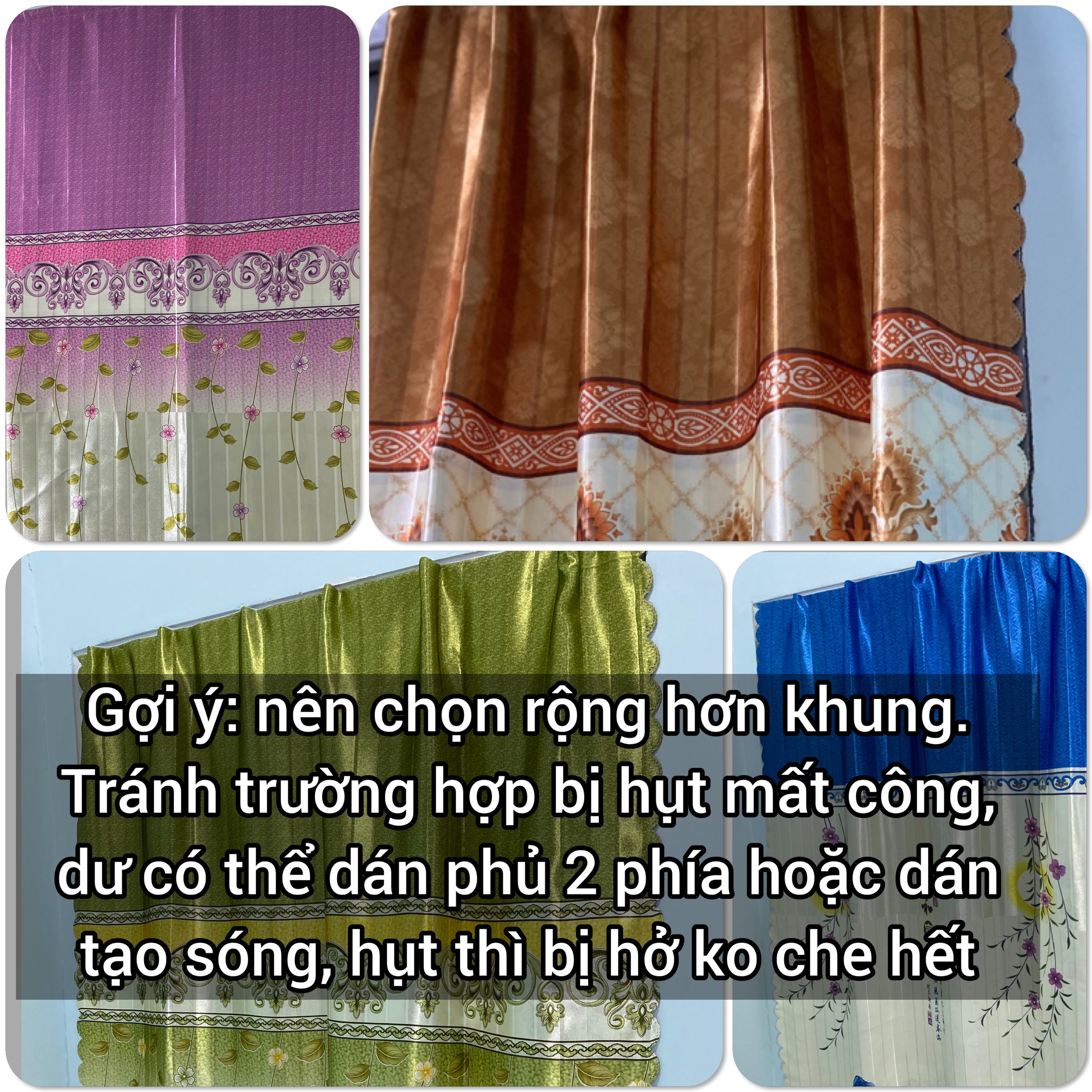 Rèm dán cửa, dán tường màn rèm cửa dán, rèm màn che