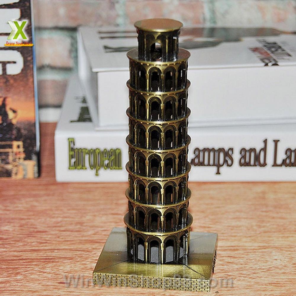 Mô hình tháp nghiêng Pisa cao 18 cm (Màu vàng rêu)