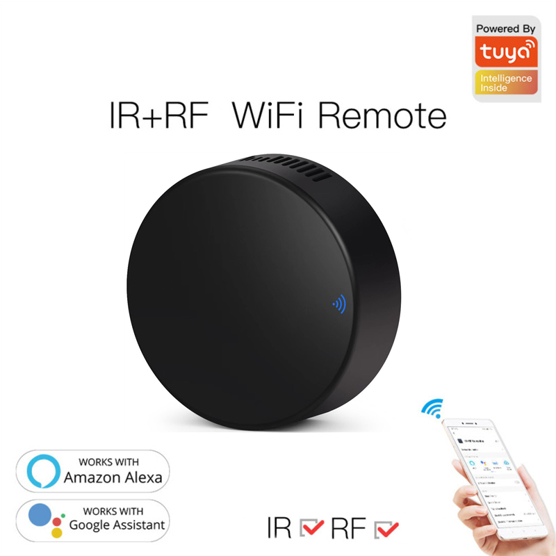 Smart Life Tuya WiFi RF+IR Universal Remote Controller Smart Hub Controller RF Appliances Tuya/Smart Life App Voice Control Work With Alexa Google Home