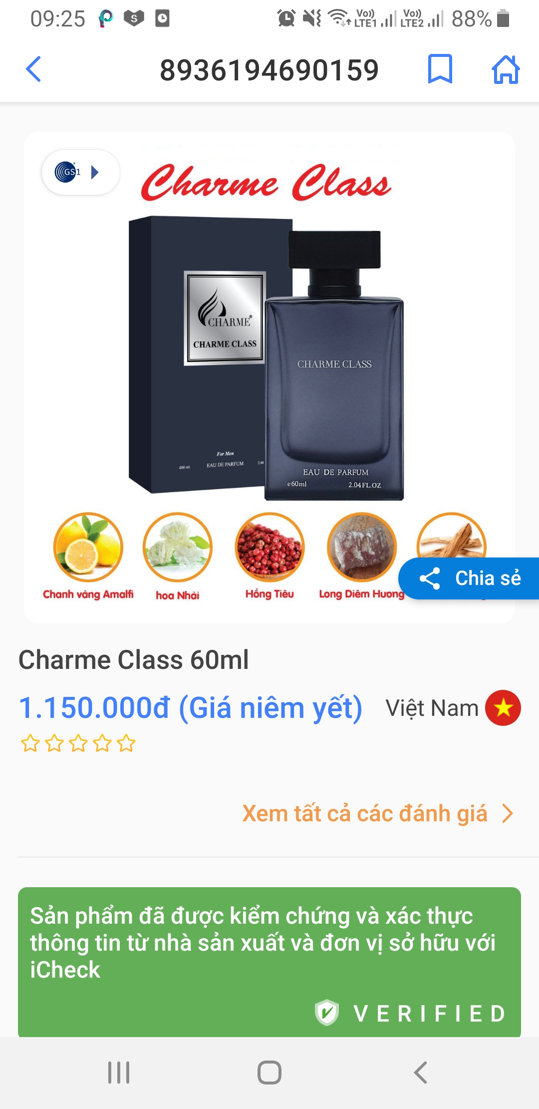 Nước Hoa Goodchame Nam Class 75ml