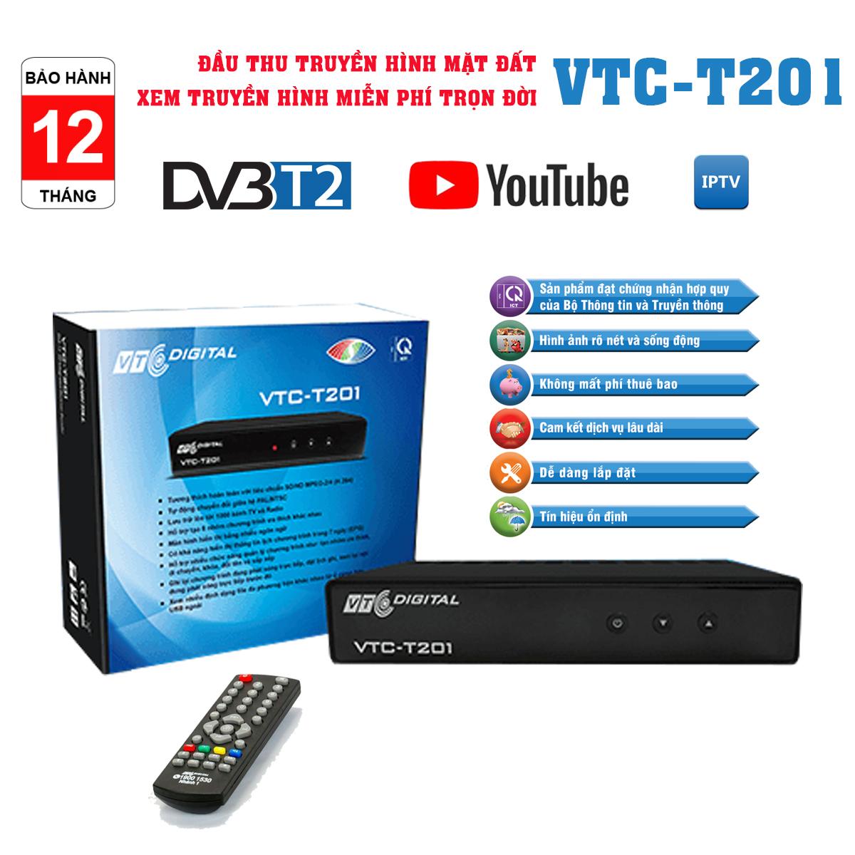 Đầu Thu Truyền Hình Số Mặt Đất DVB T2 VTC T201 Model 2021