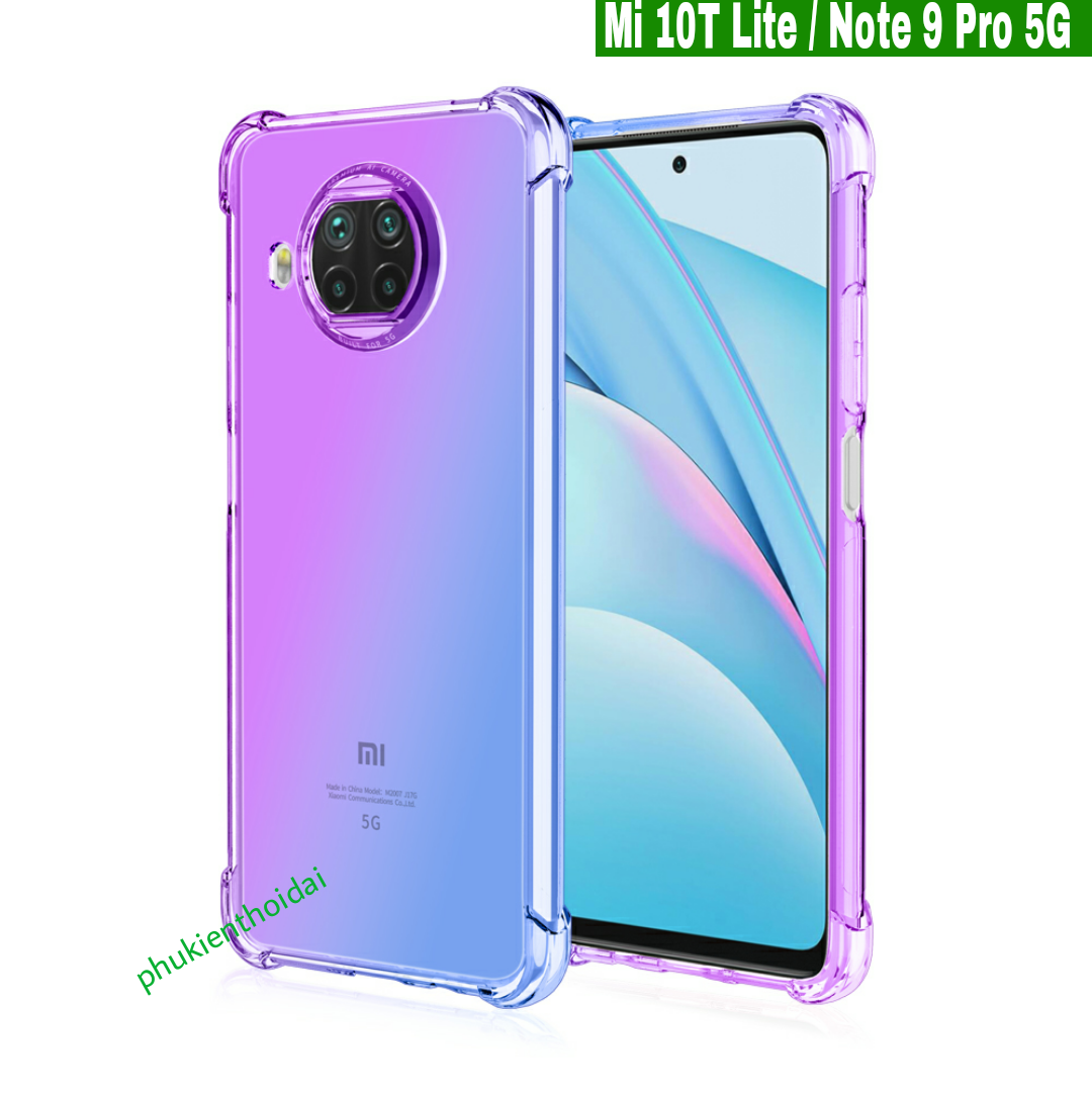 Ốp lưng Xiaomi Mi 10T Lite / Note 9 Pro 5G dẻo đa sắc lồi 4 góc