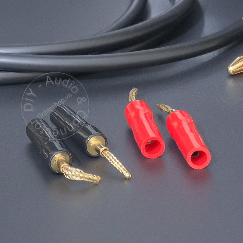 Rắc cắm Loa Âm ly mỏ chim mềm 4 chiếc - Jack mỏ chim mềm