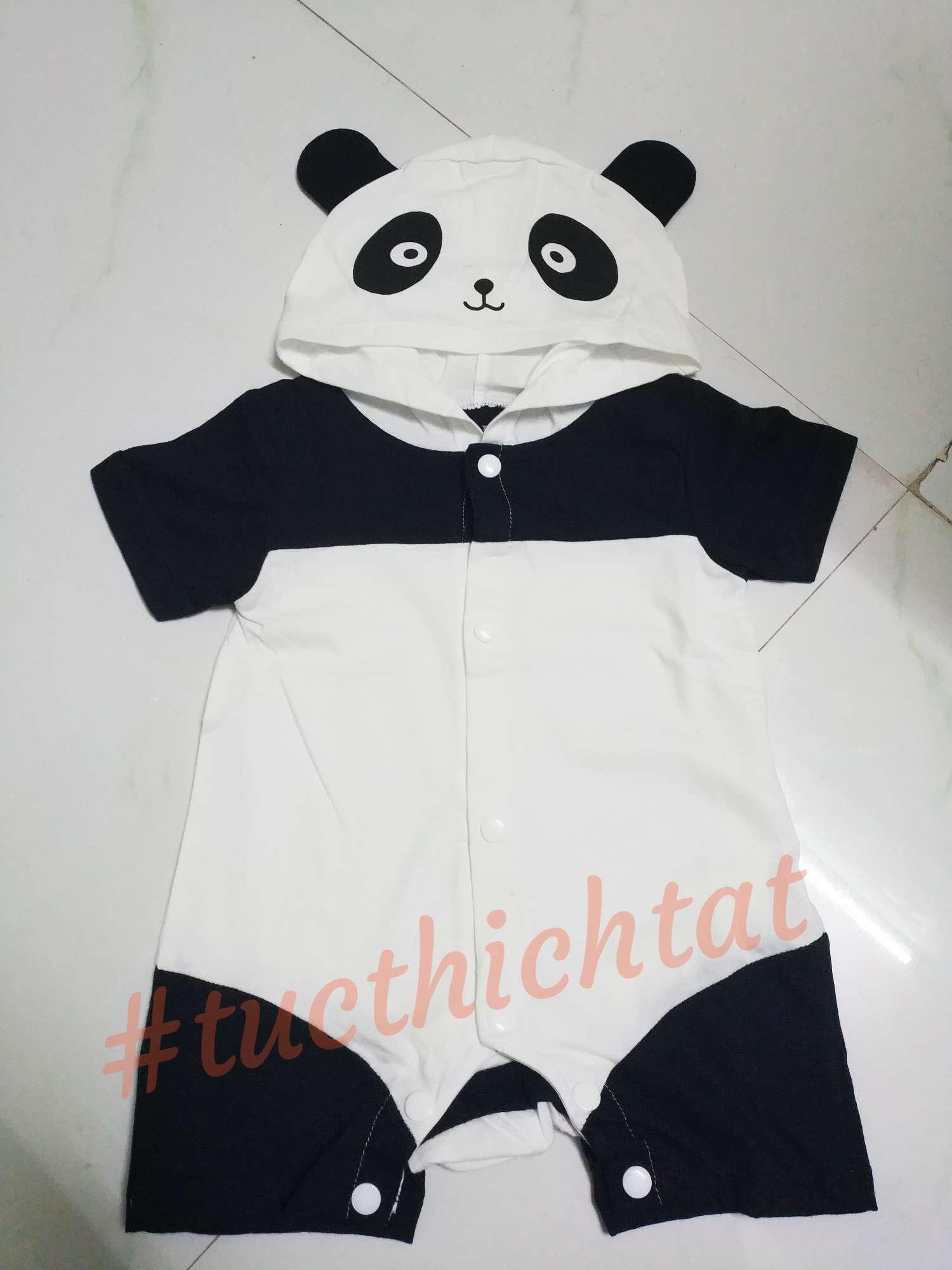 Body hình thú - Gấu trúc (100% cotton)