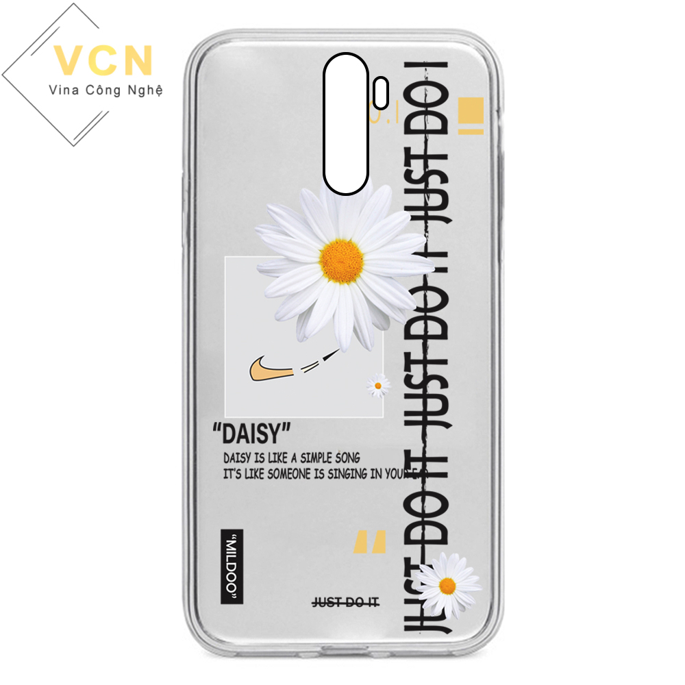[HCM]Ốp lưng Xiaomi Redmi Note 8 Pro Hoa Cúc Peaceminusone dẻo trong in hình nổi 5D(sản phẩm có mẫu 6)