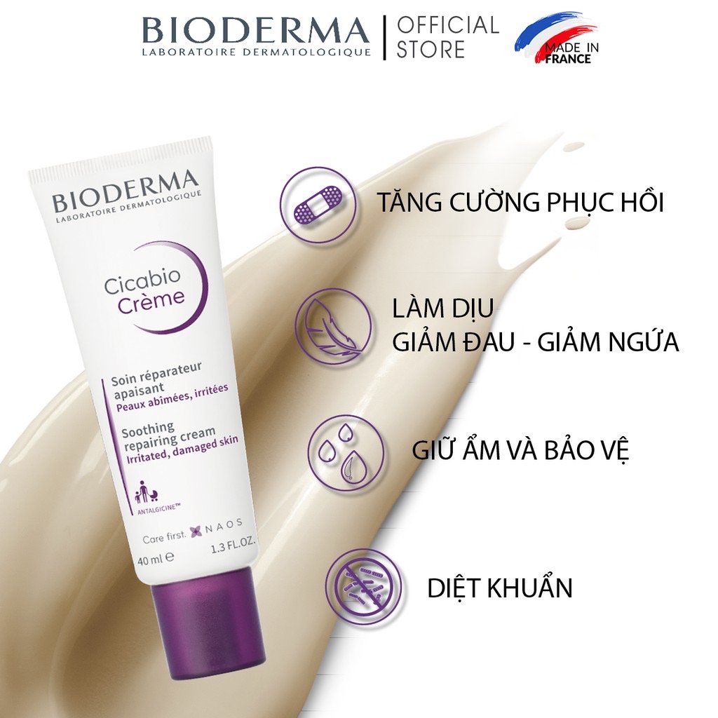Kem dưỡng da Bioderma Cicabio Creme