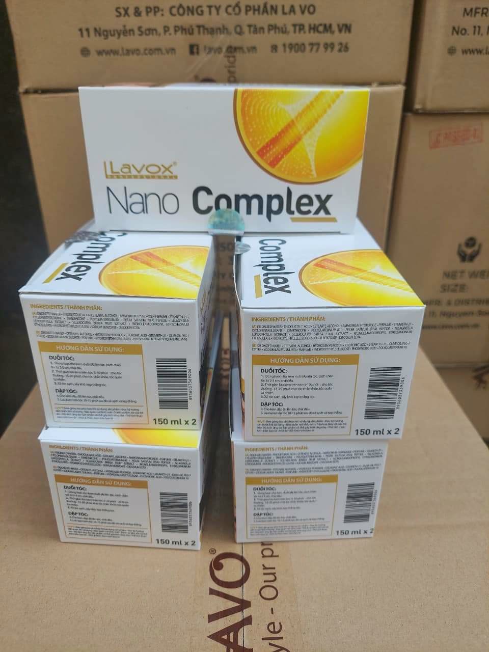 Bộ duỗi tóc lavox nano complex 150ml
