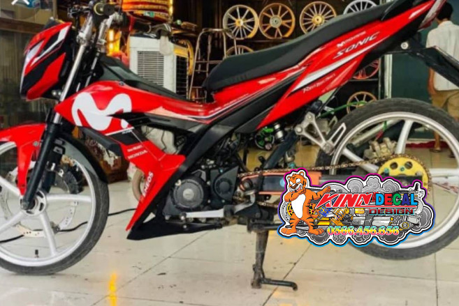 Tem Rời Sonic mẫu movistar màu đỏ trắng đen