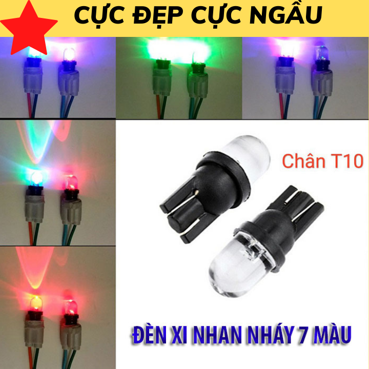 Đèn xi nhan xe máy đèn demi 7 màu nhấp nháy đẹp mắt trang trí xe máy- Đèn demi 7 màu xe máy siêu sáng cực đẹp