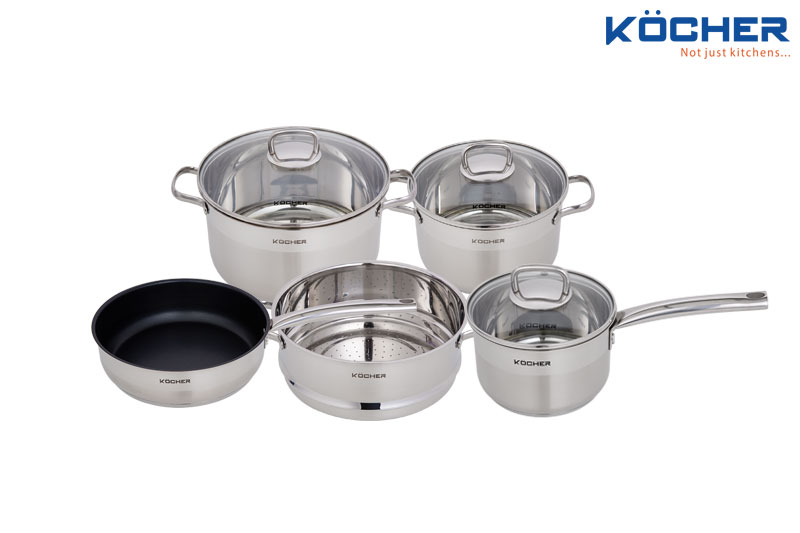 [Trả góp 0%] Bộ nồi 5 món Kocher Lubeck