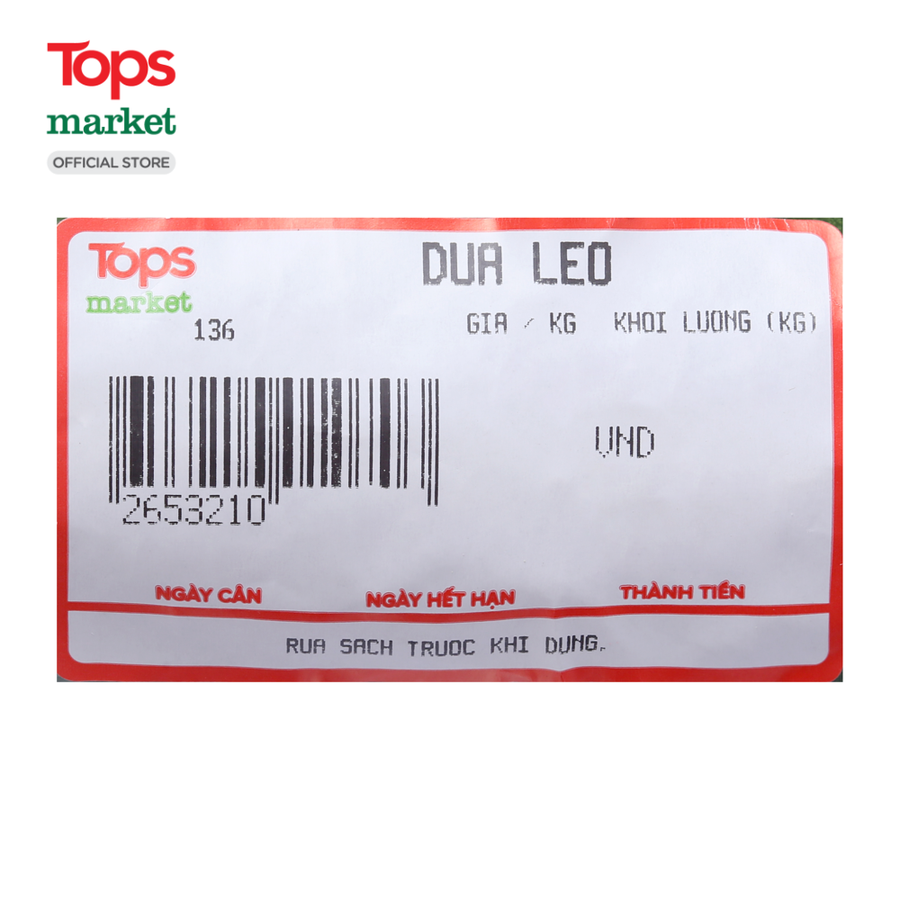 Dưa Leo 1Kg - Siêu Thị Tops Market
