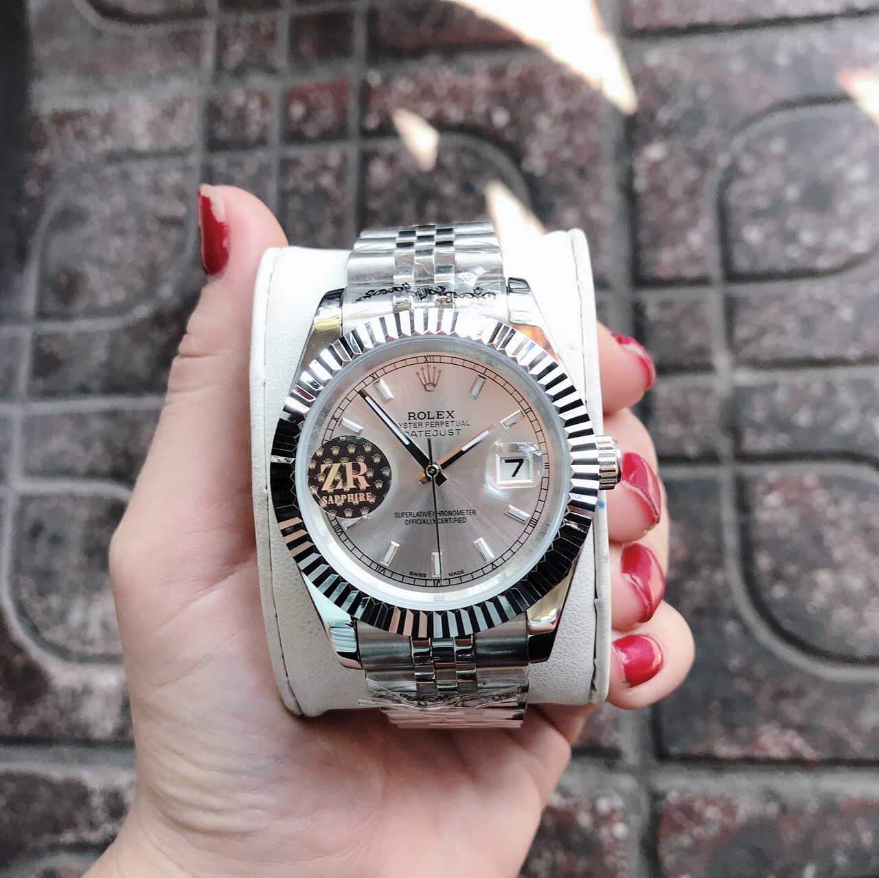 [HCM]Đồng Hồ Nam Automatic RL Mặt Trắng Bạc - Size 41mm - Fullbox ( DN126334Silver)