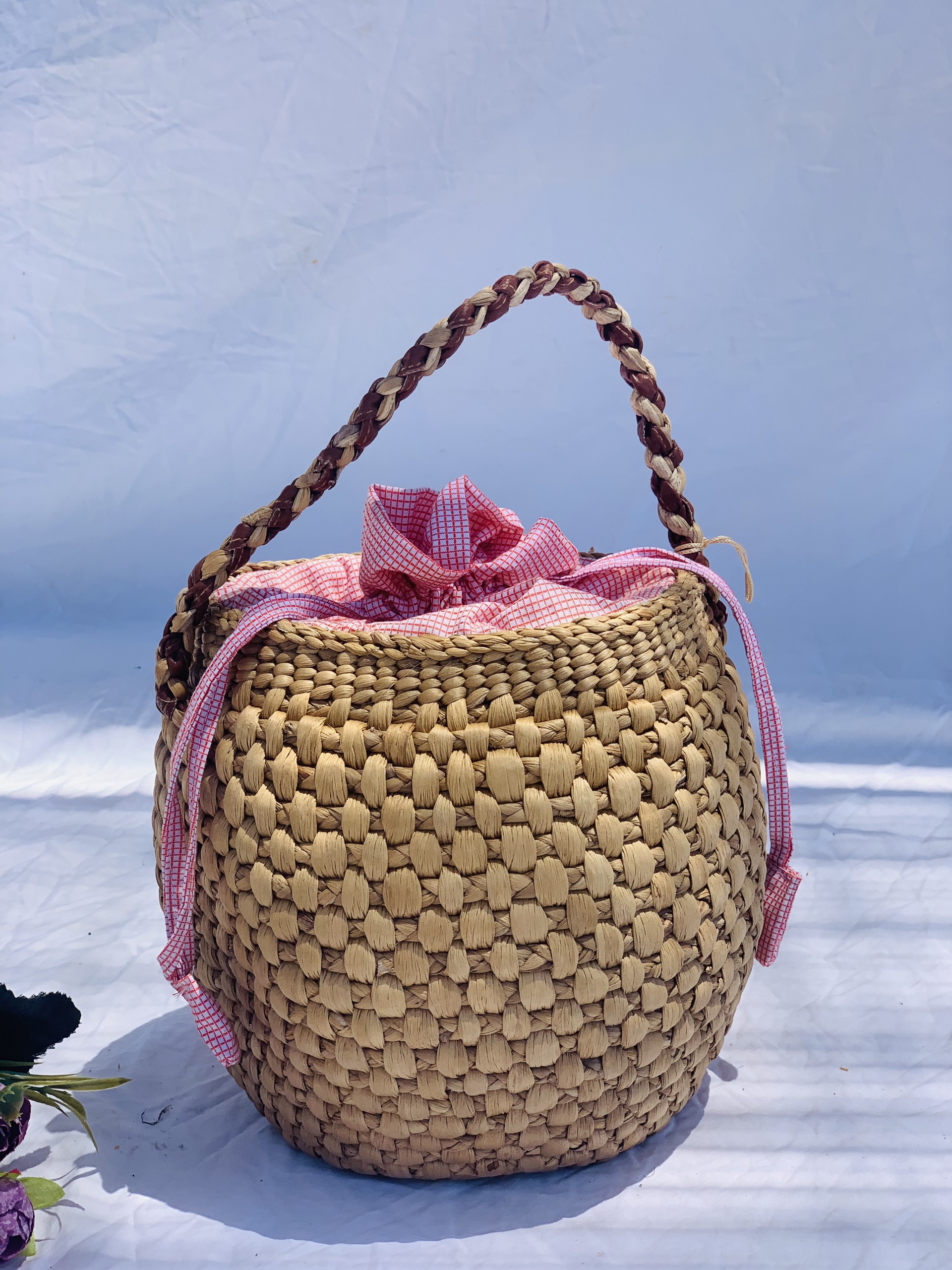 Các Mẫu Túi Lục Bình Tự Nhiên Đeo Vai/ Xách Tay Hoặc Đeo Chéo Có Lót Vải Xinh Xắn, Phong Cách Vintage Boho/ Quà Tặng Ý Nghĩa Cho Phái Đẹp