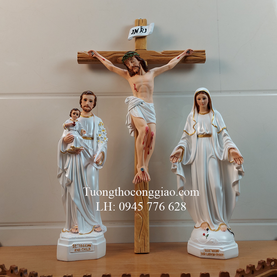 Bộ tượng bàn thờ Công Giáo 45cm