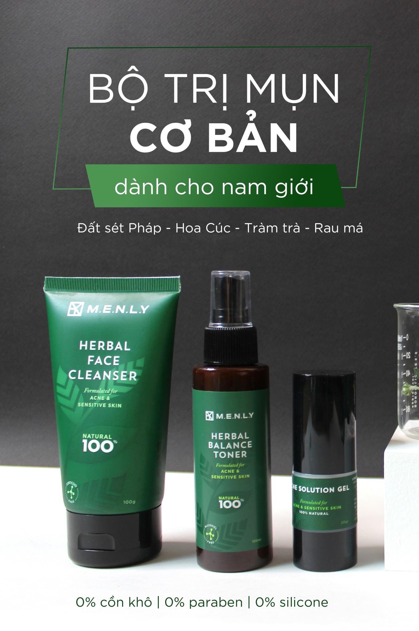 Combo ngừa mụn siêu hiệu quả cho nam giới Menly