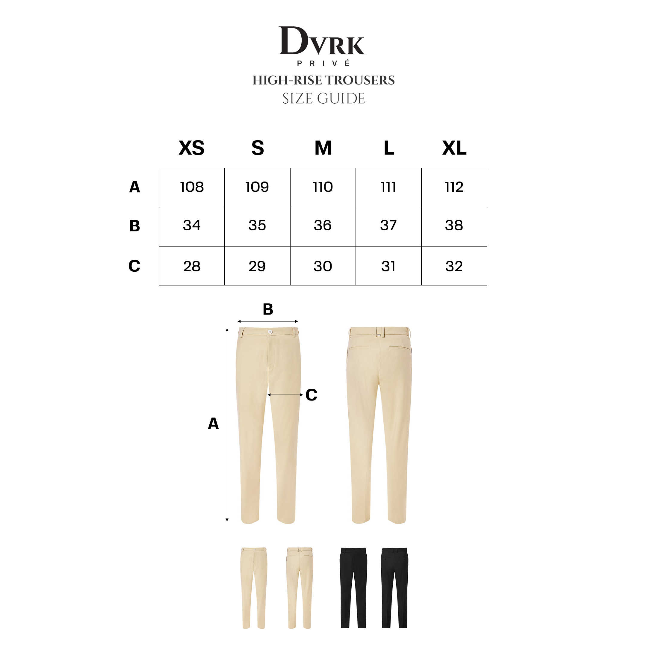 DVRK - Quần tây lưng cao PRIVÉ - DRVK - 21SS