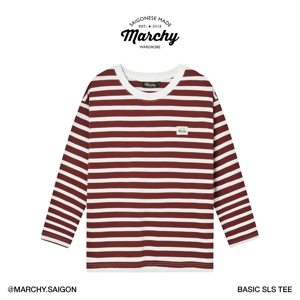 MARCHY - Basic SLS Tee - Áo thun sọc tay dài dành cho nam nữ - Áo thun tay dài thời trang, phong cách trẻ trung