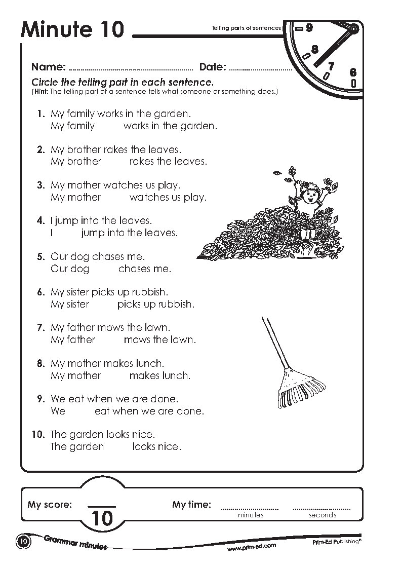 [Trọn bộ] Grammar Minutes Workbook (Grade 1 - 6) - 6 Books