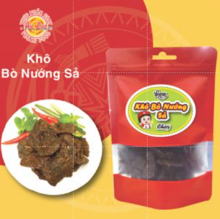 Khô bò nướng sả chay âu lạc 50g