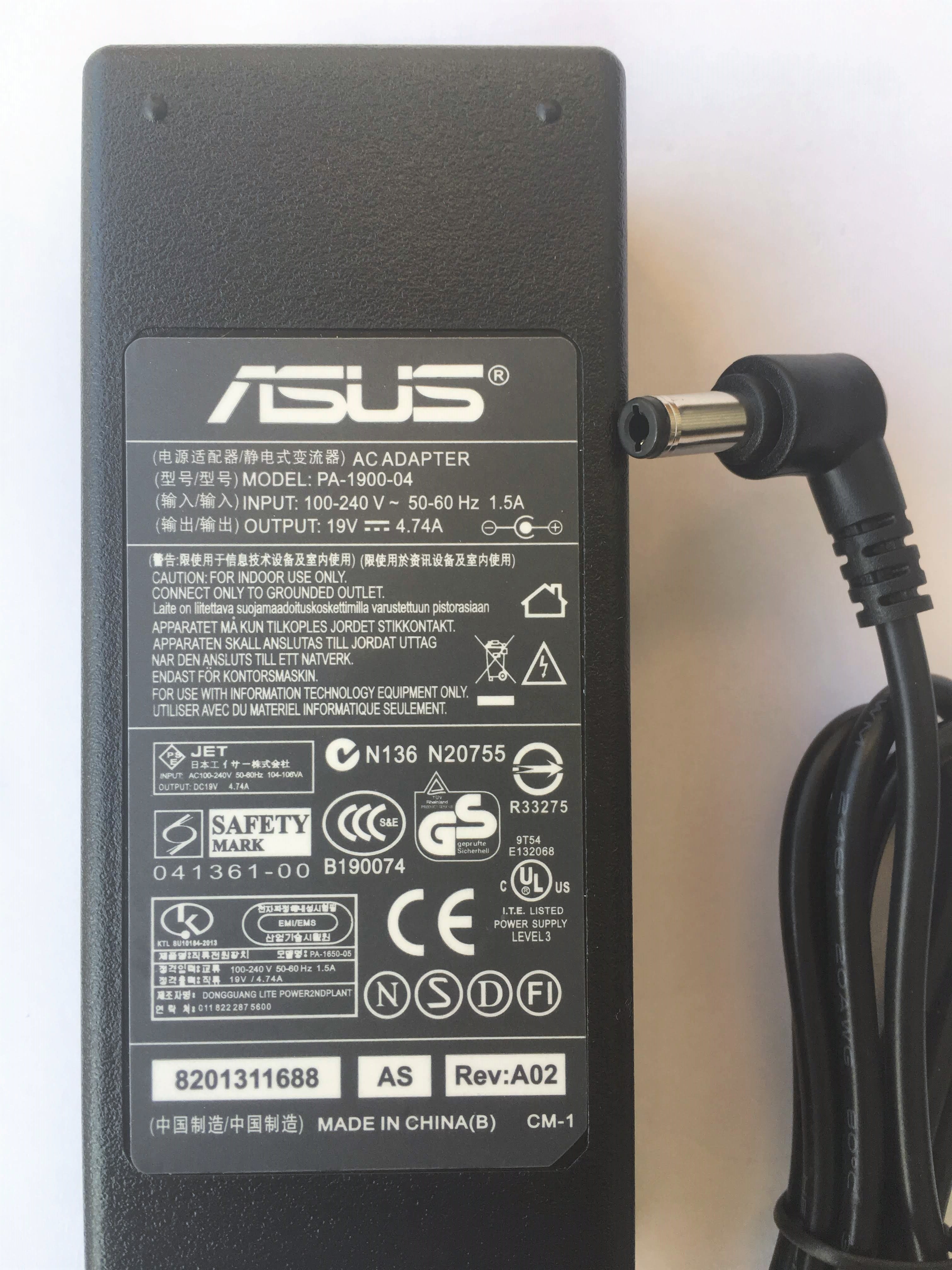 [HCM]Adapter Sạc Laptop Asus 90W 19V 4.74A