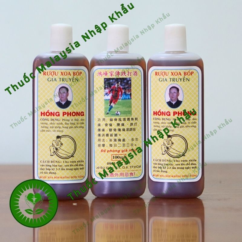 Dầu Xoa Bóp Hồng Phong 100ml- Hỗ trợ giảm đau ngoài da