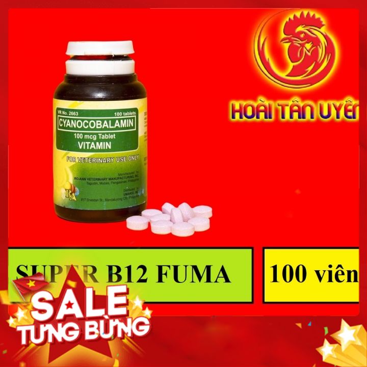 SUPER B12 dạng viên 100v cho gà đá, chim cảnh