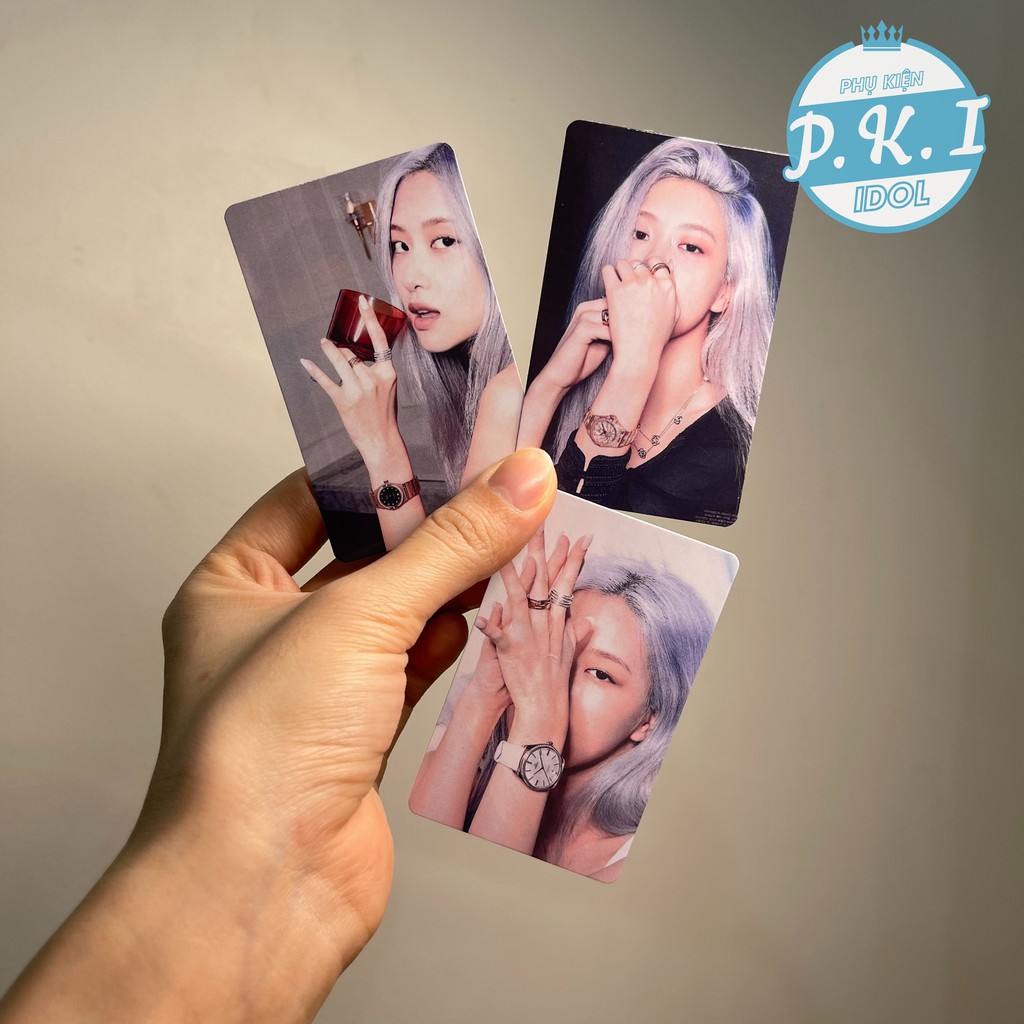Set 9 Card Rosé Blackpink White 2 mặt